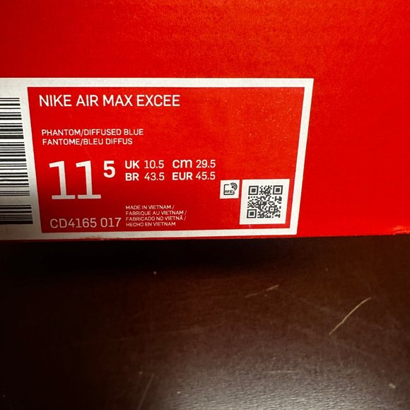 Nike Mens Multicolor Air Max Excee CD4165-017 Leather Sneaker Shoes Size US 11.5